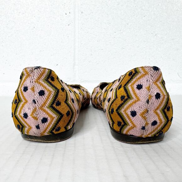 Missoni Ballet Flats Womens Size 37 Multicolor Zigzag Woven Italy Dust Bag‎ - Picture 7 of 11